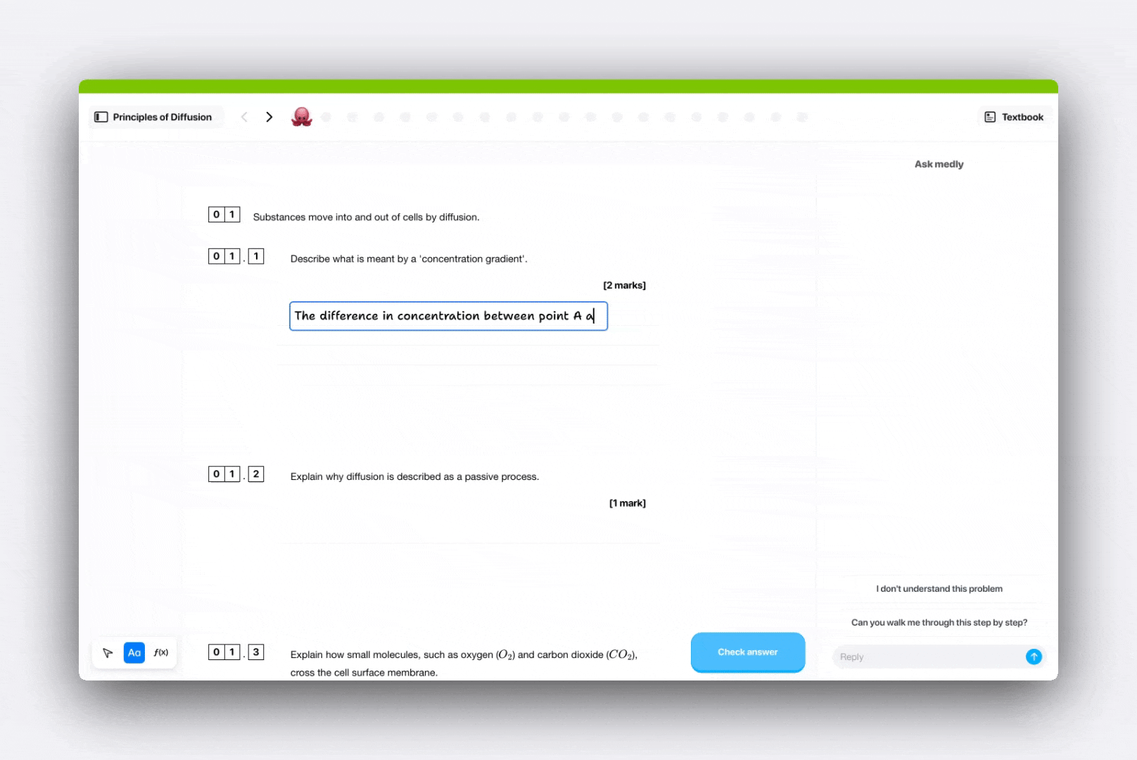 Exam practice demonstration